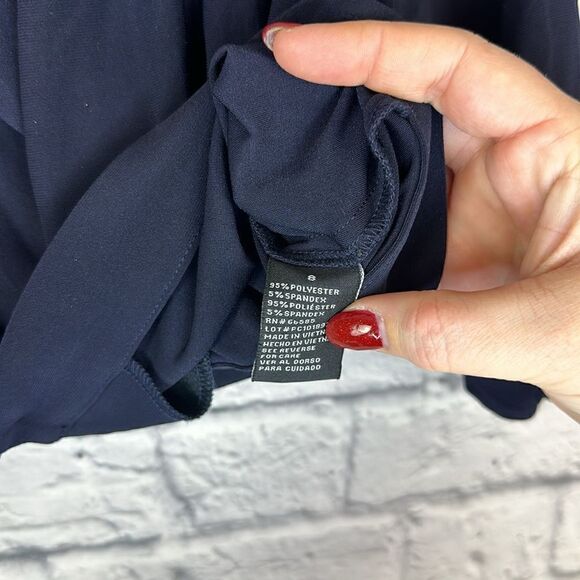 Perceptions New York Navy Cropped Cardigan Size 8 - Picture 6 of 7